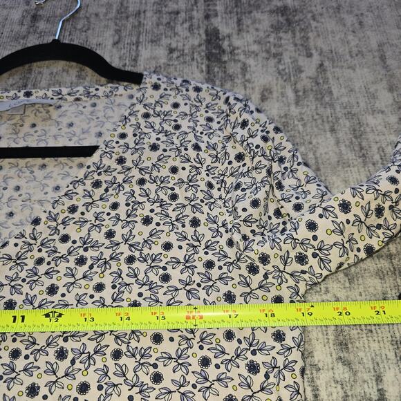 LOFT Blouse Womens Small Floral Button Long Sleeve Rayon Top Cottage Coquette - Picture 6 of 9